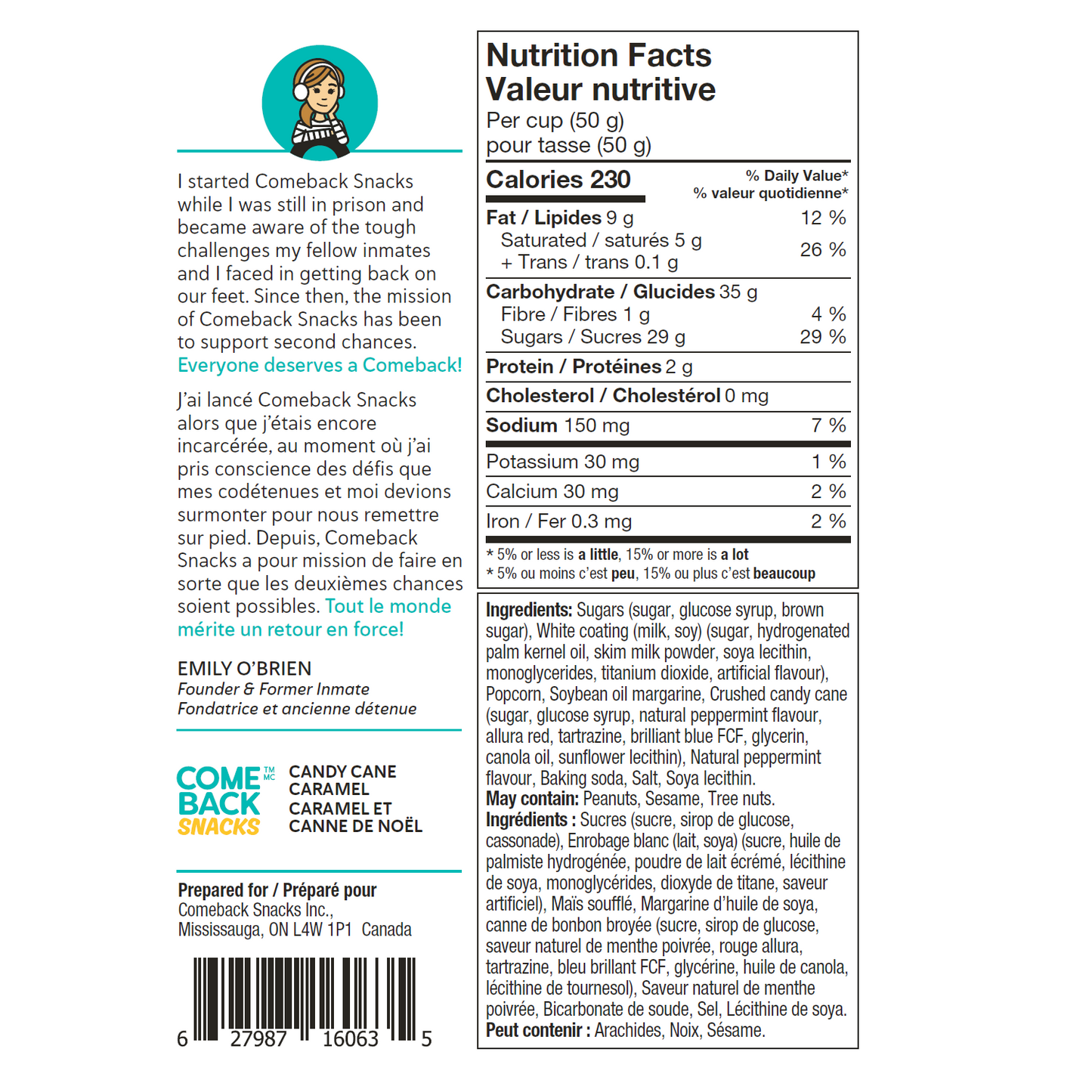 Candy Cane Caramel Corn 12 x 225g