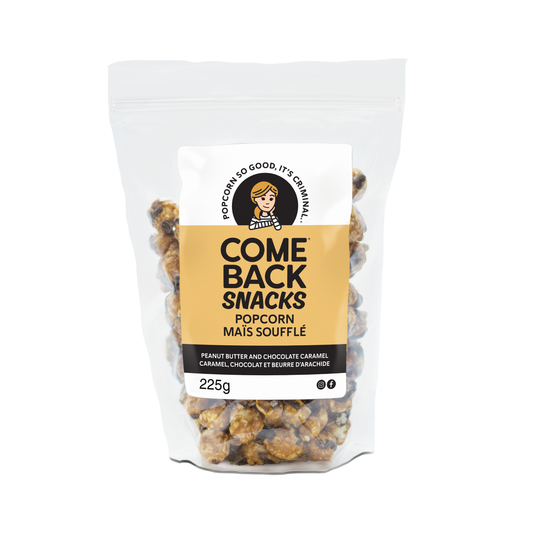 Peanut Butter and Chocolate Caramel Popcorn 12 x 225g