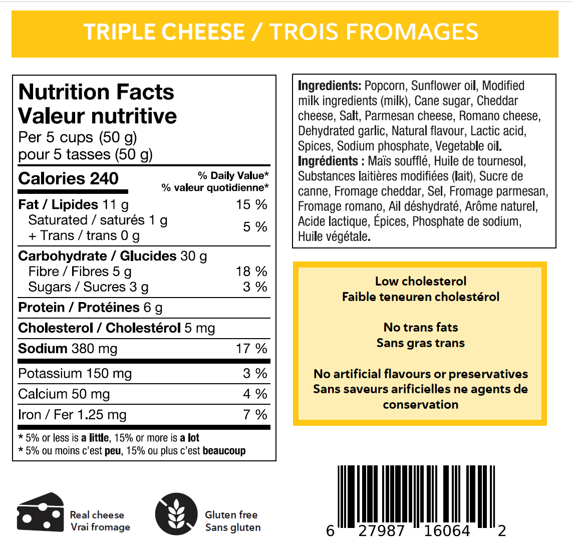 Triple Cheese Popcorn 12 x 135g